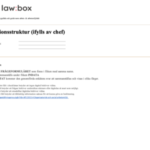 Enkät organisationsstruktur, ledarskap, chef