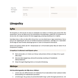 Lönepolicy