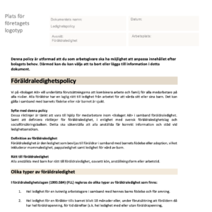 Policy vid föräldraledighet
